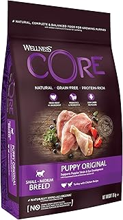 Wellness CORE Puppy Original, Welpenfutter Trockenfutter für kleine & mittelgroße Welpen, Huhn & Pute, 10 kg, ohne Zuckerzusatz, getreidefrei, mit hohem Fleischanteil product image