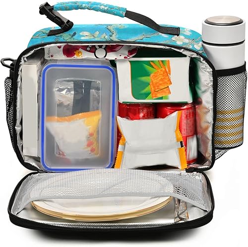 Miniatura 3 de Linda bolsa de almuerzo para niños, lonchera organizadora de doble aislamiento, resistente al agua y reutilizable, bolsa de comida para