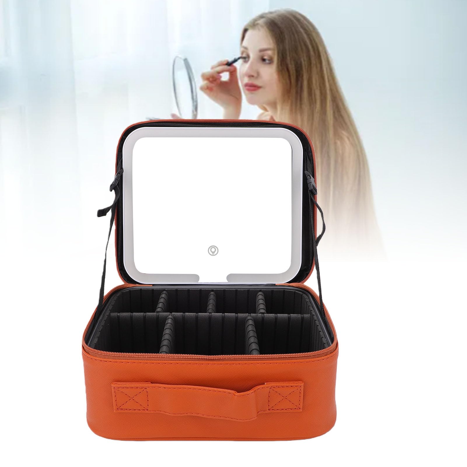 Trousse Maquillage Miroir LED, Batterie Intégrée 1000mAh