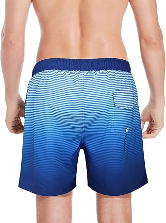 Mens Swim Trunks Compression Liner Quick Dry 5.5'' Swimwear Swim Shorts with Boxer Brief Lined