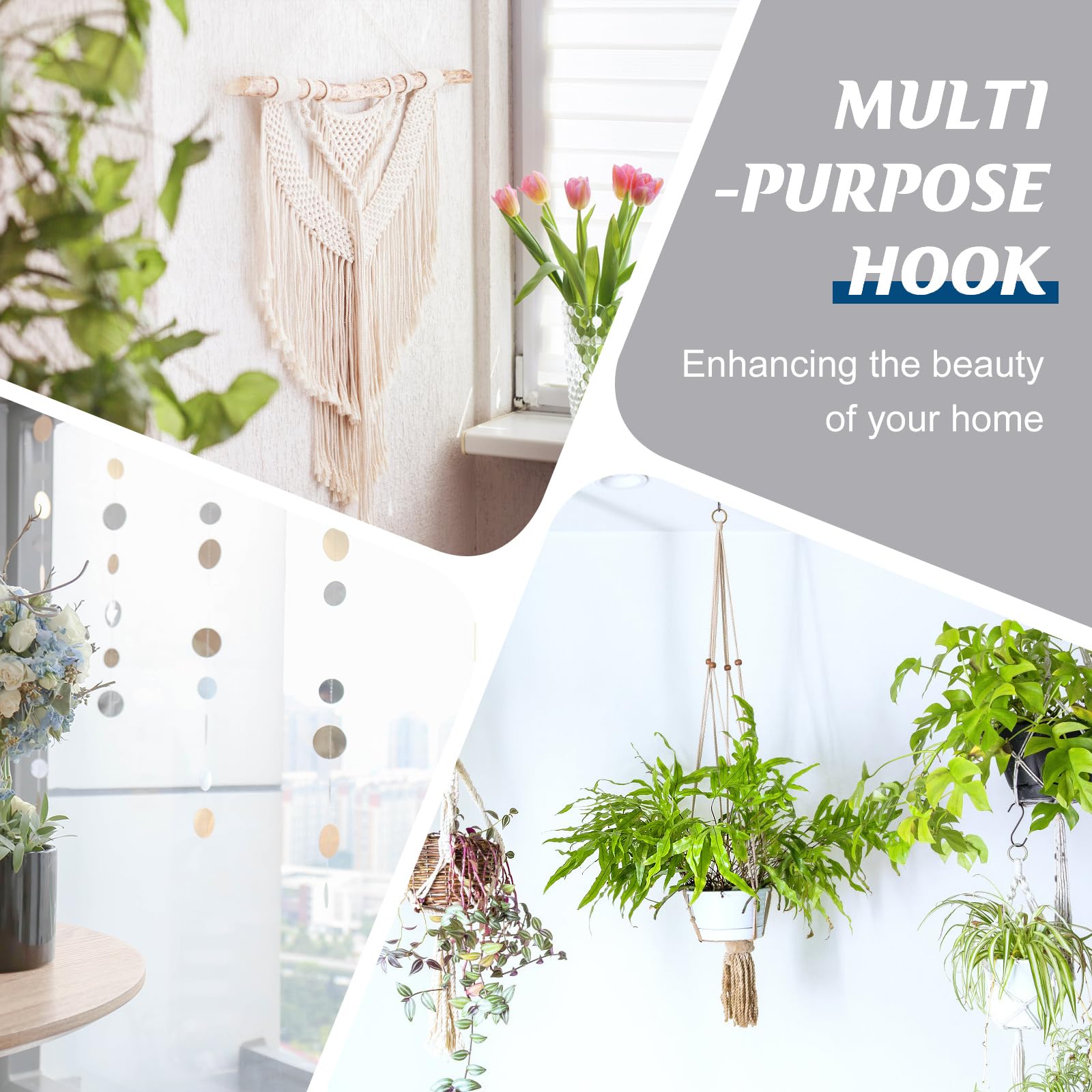 UTMACH 60 Pcs Crochet De Plafond Adhésif Transparents Crochet Adhésif Se Suspension Sans Percer Crochet De Plafond Auto-Adhésifs Petit Avec 60 Clips De Mât De Drapeau Pour Suspension De Fête Décor