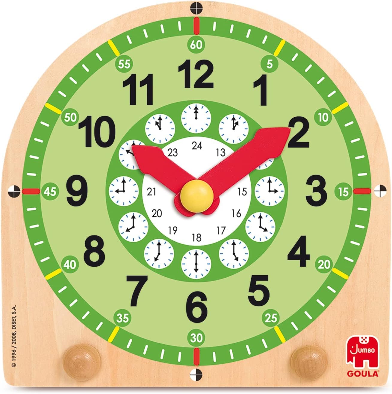 Goula - Reloj escolar, El primer reloj para los más pequeños para aprender las horas a partir de 3 años