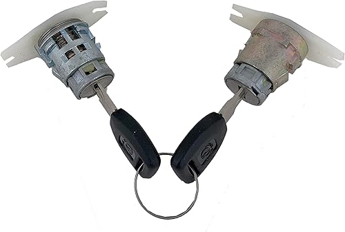 Cilindro de bloqueo de puerta izquierda derecha con 2 llaves compatible con 90-97 Accord 95-98 Odyssey DL-183L DL-183R 72145-SM4-00372146-SM4-003