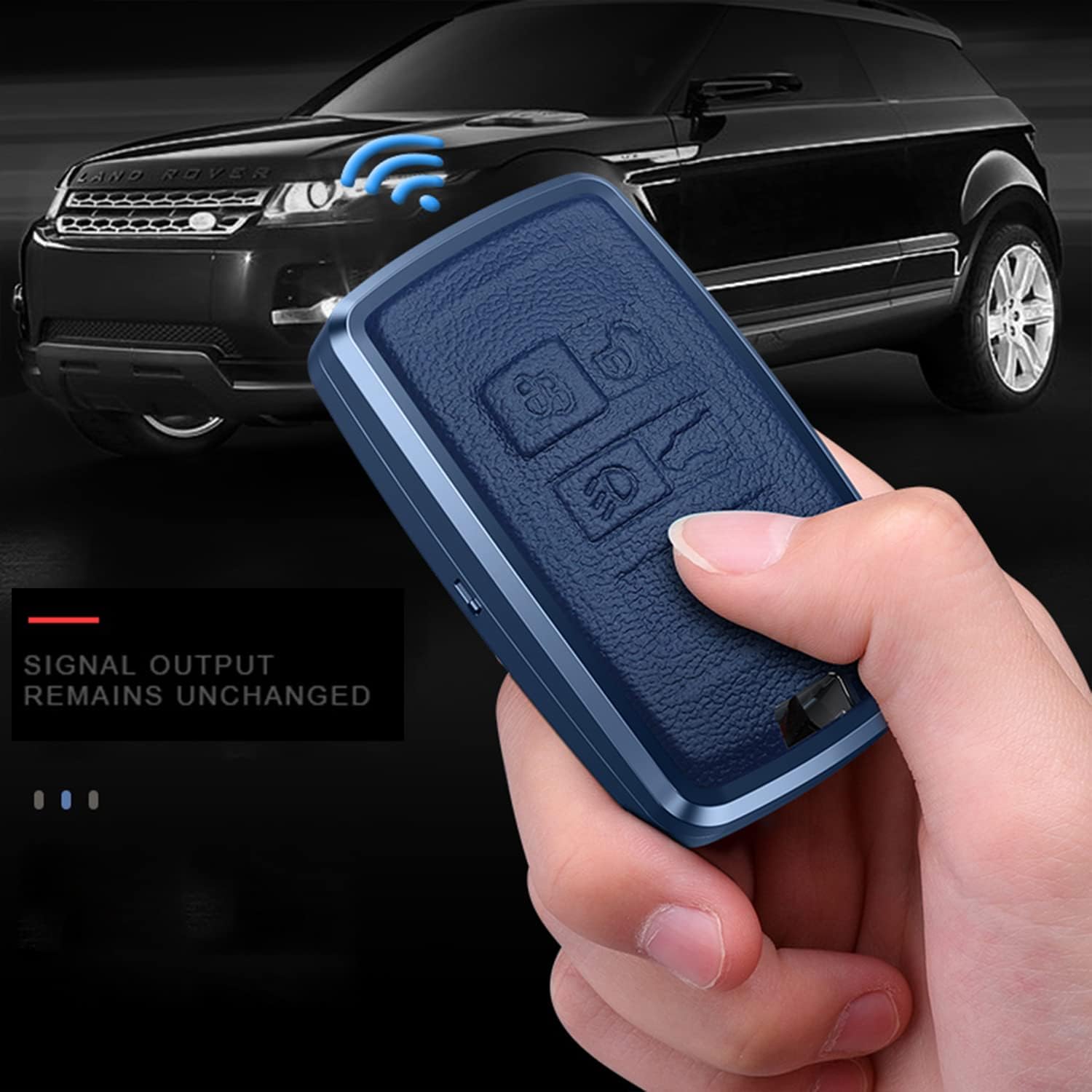 Land Rover Key Fob Cover,Compatible with Land Rover Jaguar Range Rover Evoque Velar Discovery XE XF XJ F-Pace F-Type