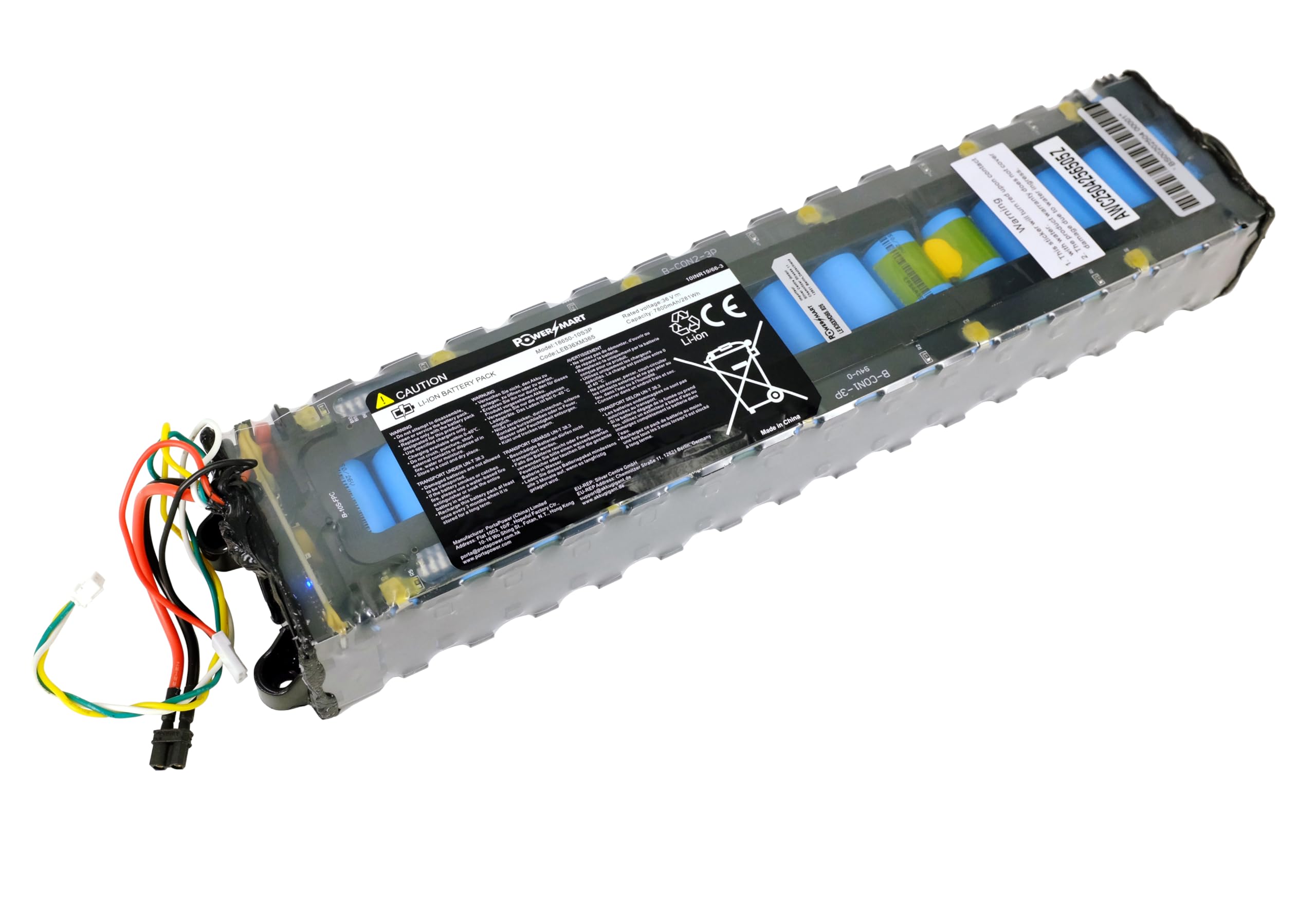 PowerSmart® Batería de ion de litio para Xiaomi M365 (7800 mAh, 36 V)