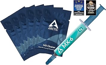 ARCTIC MX-6 (4 g, inkl. 6 MX Cleaner) - Ultimate Performance Wärmeleitpaste für CPU, Konsolen, Grafikkarten, Laptops, sehr hohe Wärmeleitfähigkeit, Lange Haltbarkeit, Nicht leitend, Nicht kapazitiv