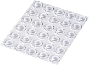 Self Adhesive Clear Flat Topped Bumper Pads Rubber Feet for Chopping Boards, Worktop Savers, Glass, Crafts - 12.7mm x 3.5mm (30)