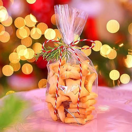 Miniatura 7 de Augshy Bolsas para tartas, 300 unidades de 3 x 5, 4 x 6, 6 x 8, bolsas de violonchelo para piruleta con 300 lazos giratorios, 1.4 mils de grosor de