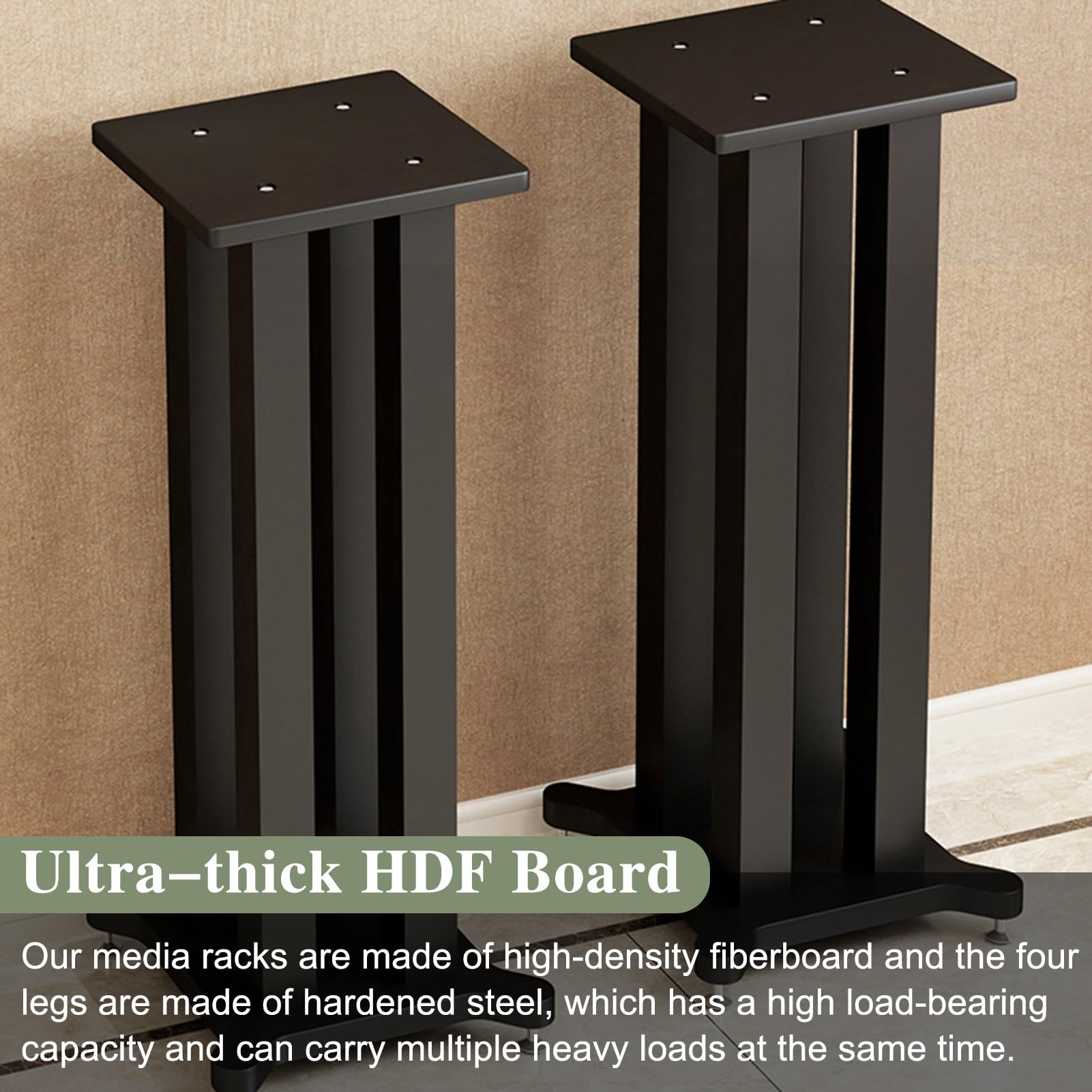 Tour de rack audio stéréo à 4 montants, support de serveur réseau autonome pour salon/chambre à coucher, console multimédia multifonction