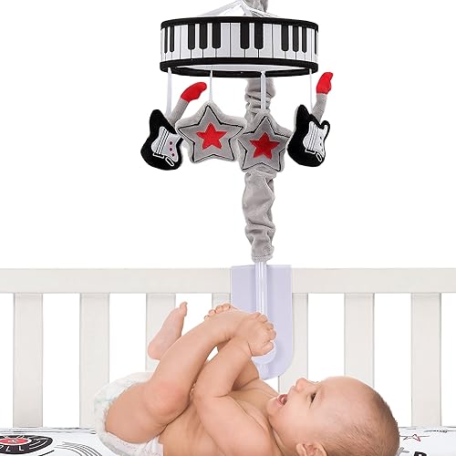 Miniatura 2 de Lambs & Ivy Rock Star Musical Baby Cuna - Juguete para chupete móvil - Guitarra  estrella