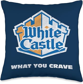 White Castle Distressed Logo Throw Pillow, 16x16, Multicolor