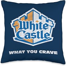 White Castle Distressed Logo Throw Pillow, 16x16, Multicolor