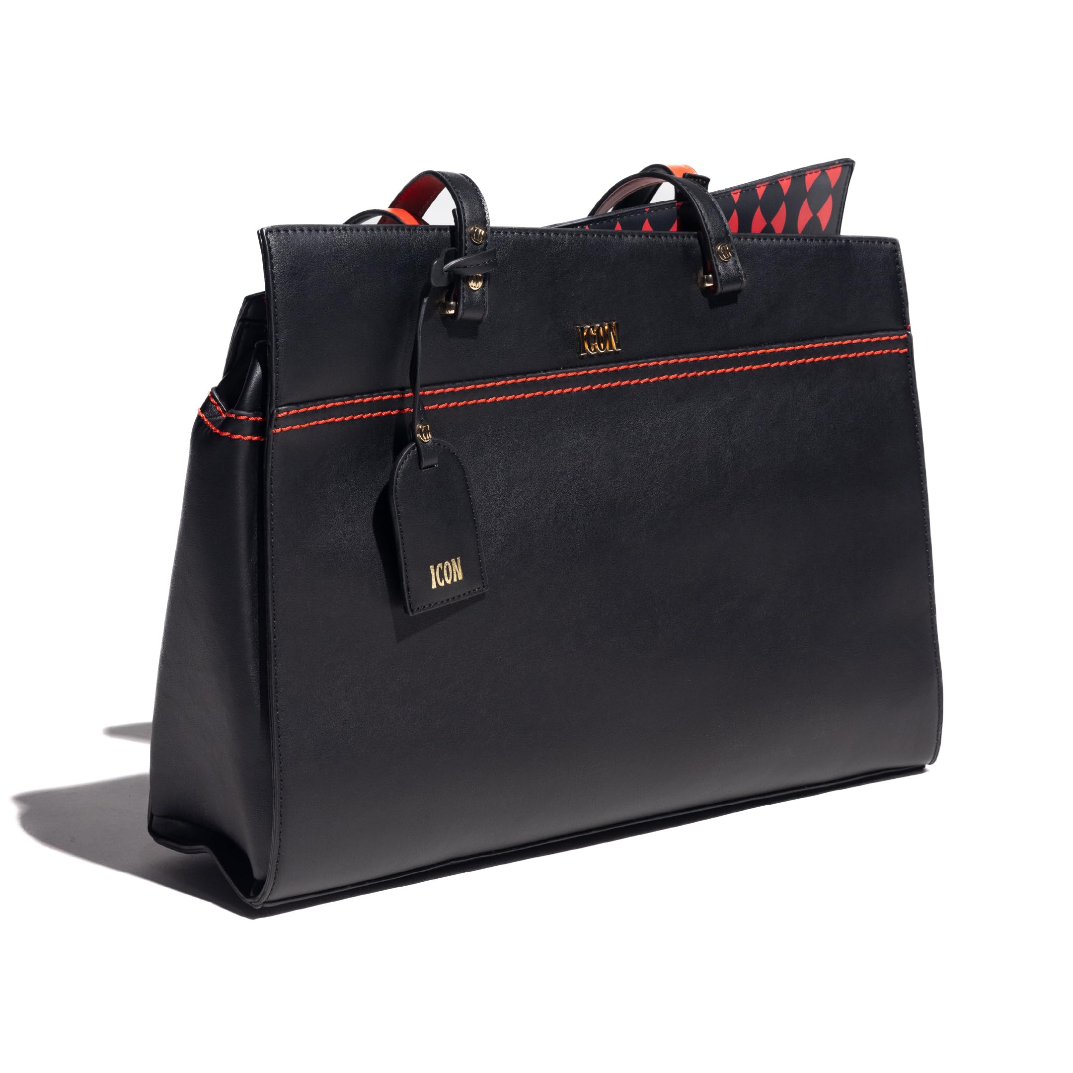 ICON Women Tote Bag Casual Work Shoulder Handbags | Multi-Purpose Bag |Sturdy Canvas Bag with Large Capacity | (Black) (B0CRKWQ2FZ) Amazon Price History, Amazon Price Tracker