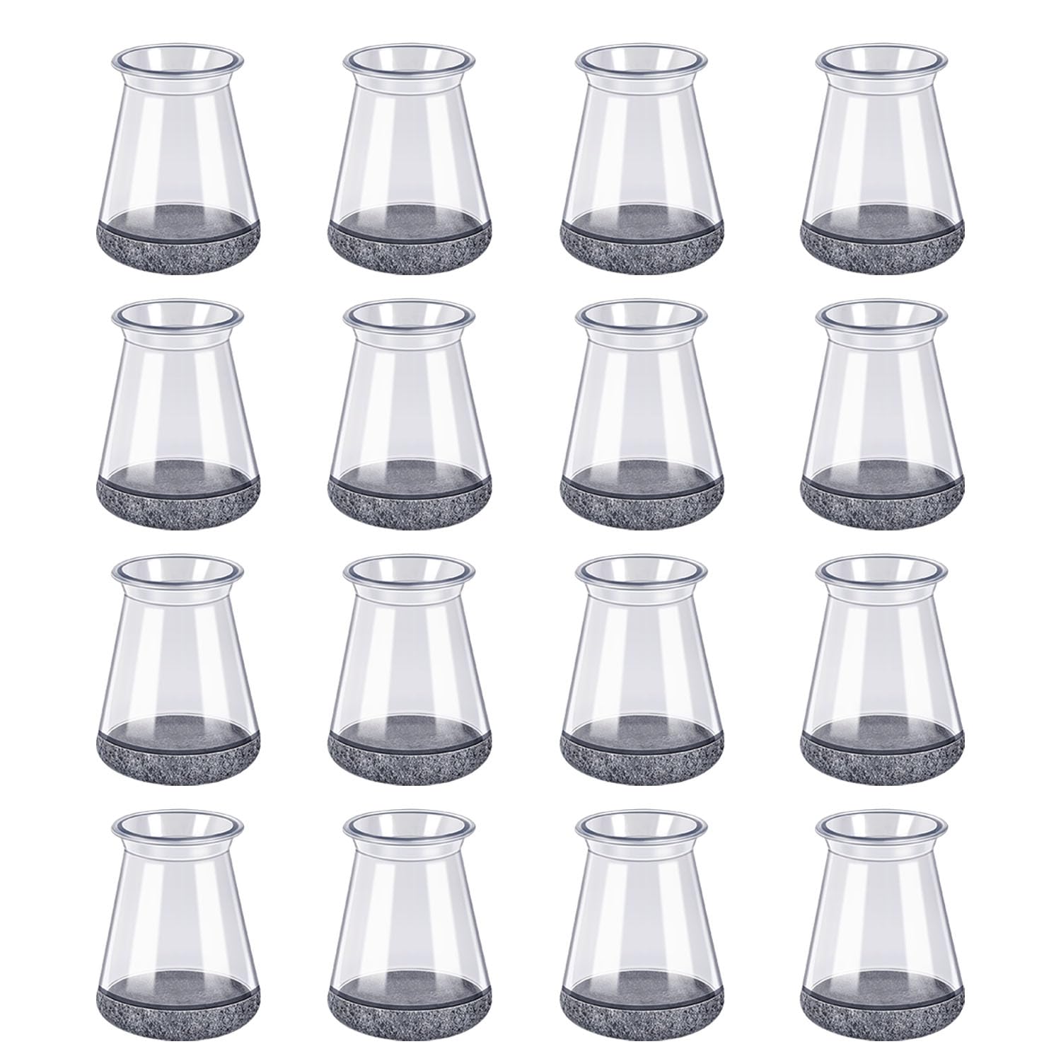 OASMU 16 Pcs Chair Leg Floor Protectors for Hardwood Floors Silicone XS