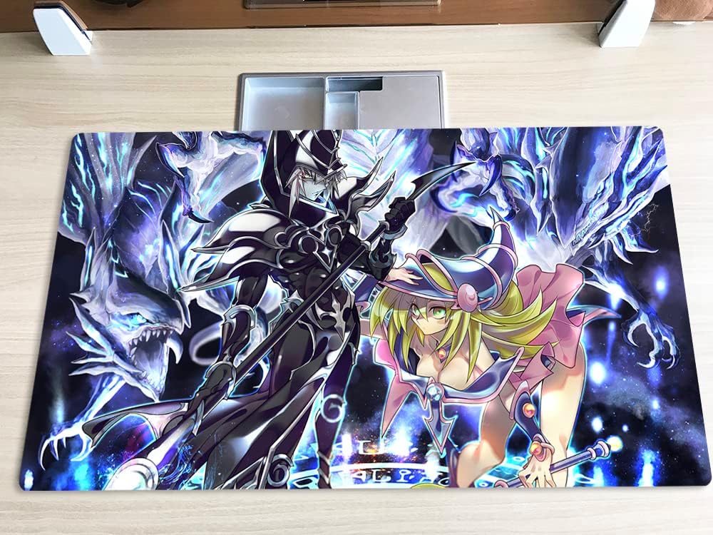 New Mlikemat Playmat Dark Magician Girl TCG CCG Trading Card Game Mat No Zones + Free Bag (ZD014-89-K-No Zones)