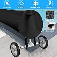 Vista 3 de Woanger Cubierta solar de carrete de piscina de 24 pies para piscinas enterradas, manta solar, resistente, impermeable, resistente a los rayos UV