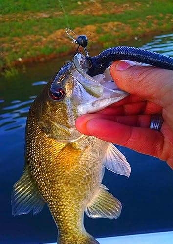 Miniatura 4 de Sink-O-Ring Wacky Rig Kit de anillo tórico sin necesidad de herramientas, uso senko gusanos que brillan en la oscuridad, ganchos de pesca fáciles de