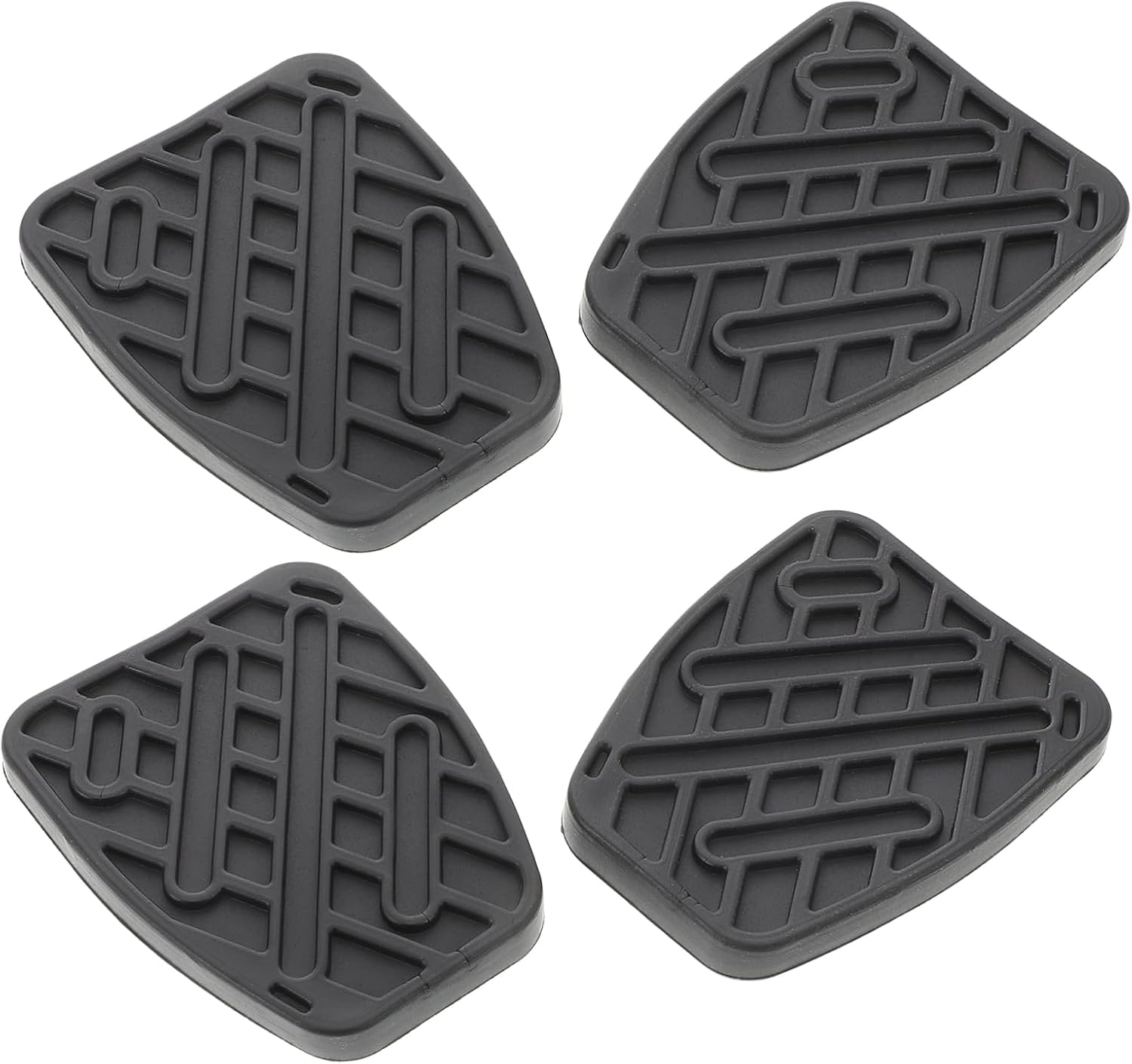 Gatuida 4pcs Car Pedal Pads Rubber Clutch and Brake Pads Auto Parts for Easy Installation