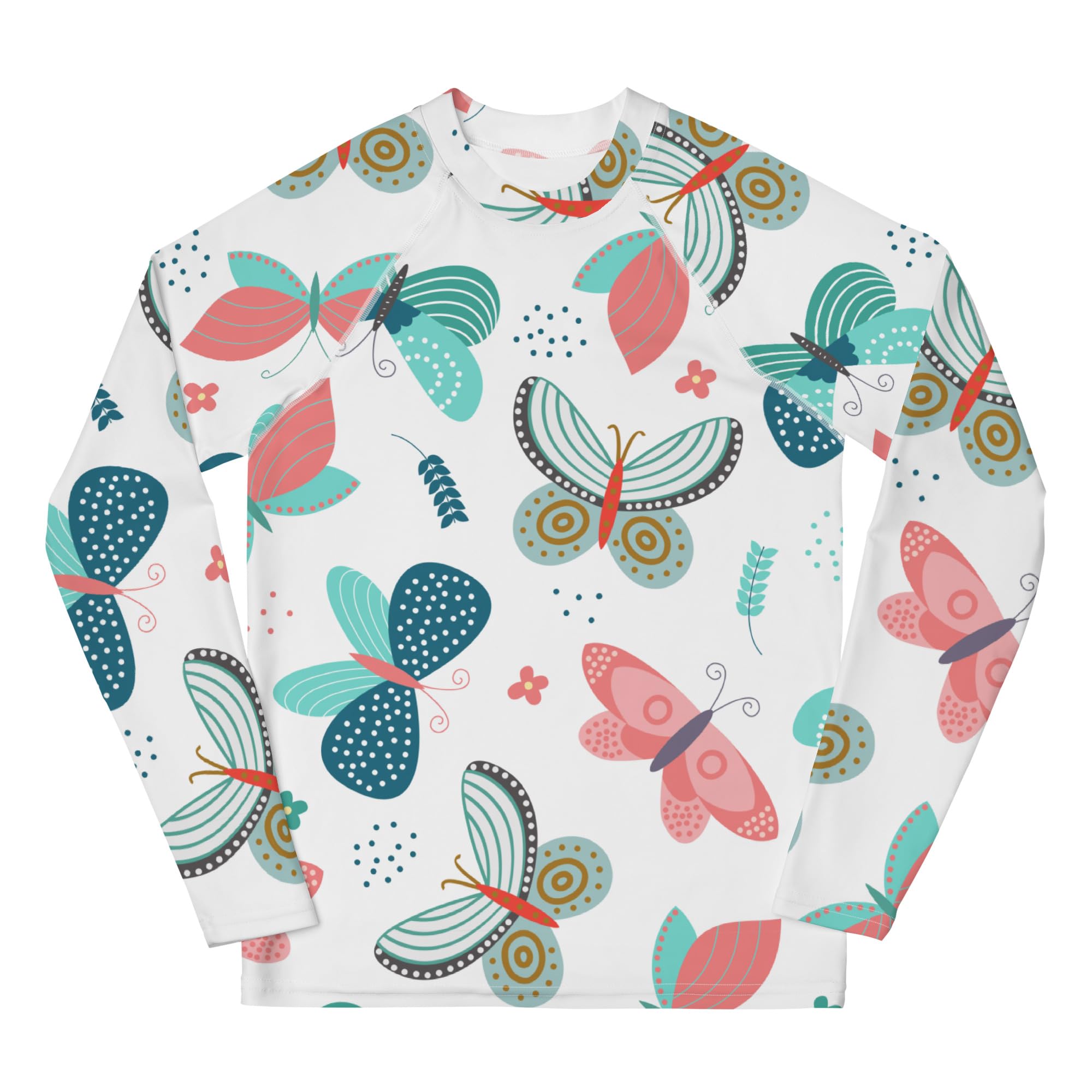 Rashguard koszulka kąpielowa dla dziewcząt z długim rękawem, koszulka kąpielowa, ochrona przed słońcem, strój kąpielowy, szybkoschnący, UPF 50+, Rash Top z nadrukiem, koszulka Rash Guard, ochrona