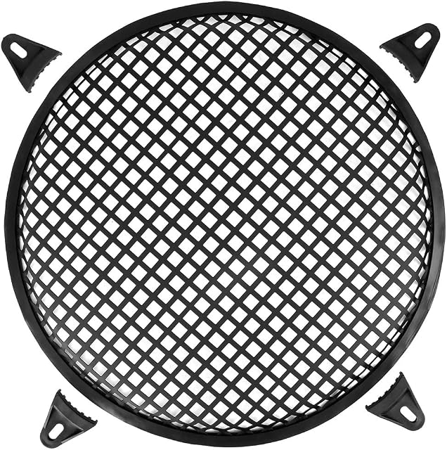 X AUTOHAUX 12 Inch Car Speaker Subwoofer Metal Black Waffle Grille Cover Guard