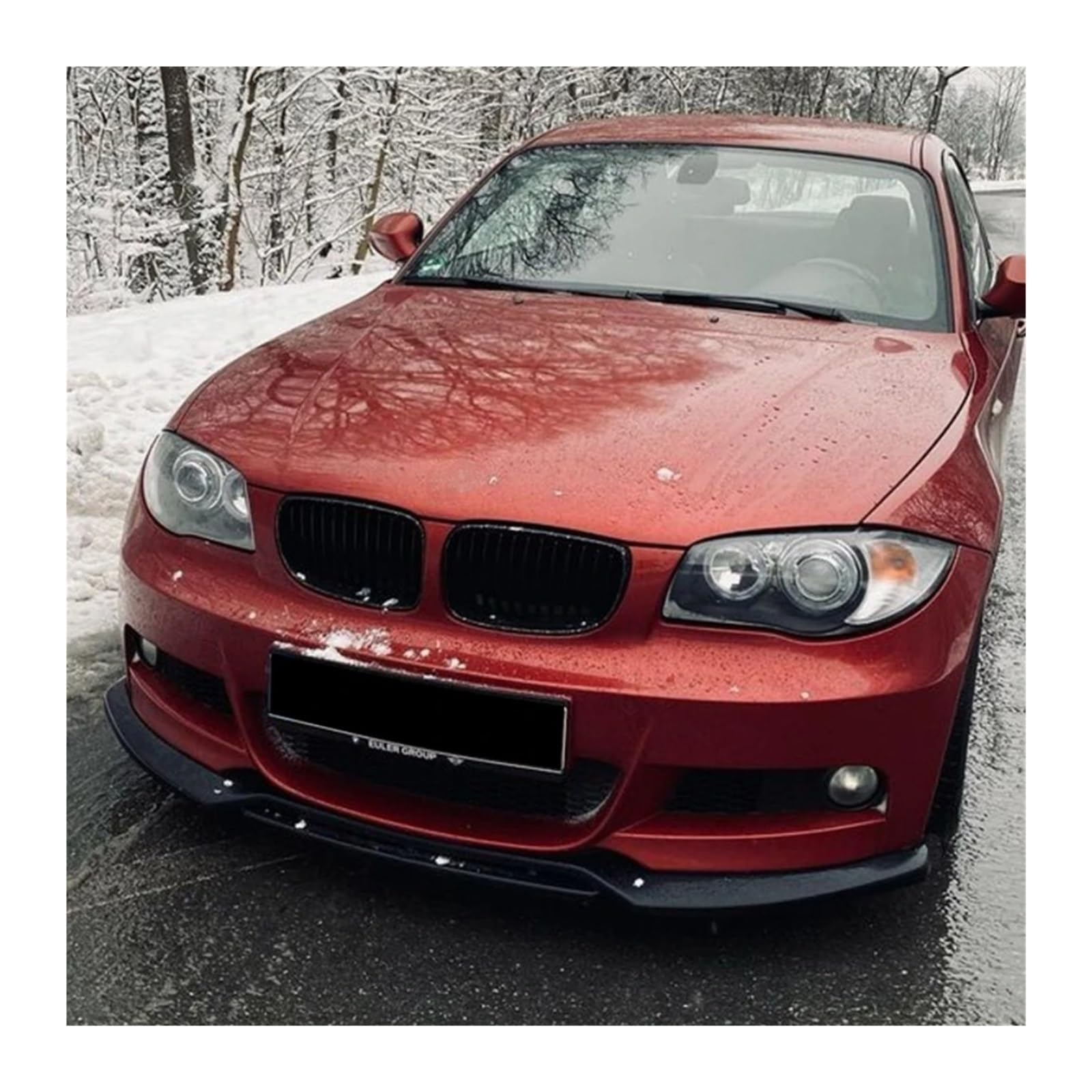 Spoiler frontali per auto Per Bmw E82 E88 1 Serie 118d 120i 120d 125i 135i 2008-2013 Paraurti Anteriore Splitter Lip Car Canard Spoiler Diffusore Kit Labbro Anteriore Spoilers(Gloss Black)