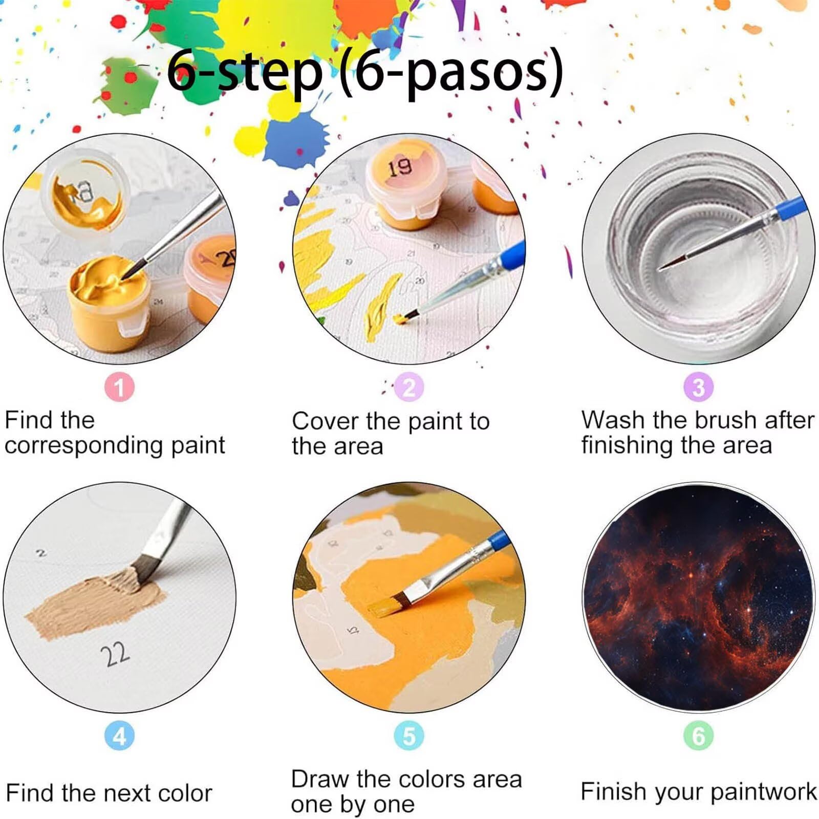 Pintar por Numeros Adultos Galaxia, Pintar por Numeros Niños Kit Manualidades Adultos Cielo estrellado Cuadros para Pintar por Numeros Pintura Acrílico,Cuadros Decoracion Salon Modernos 80X160cm 7-0-C