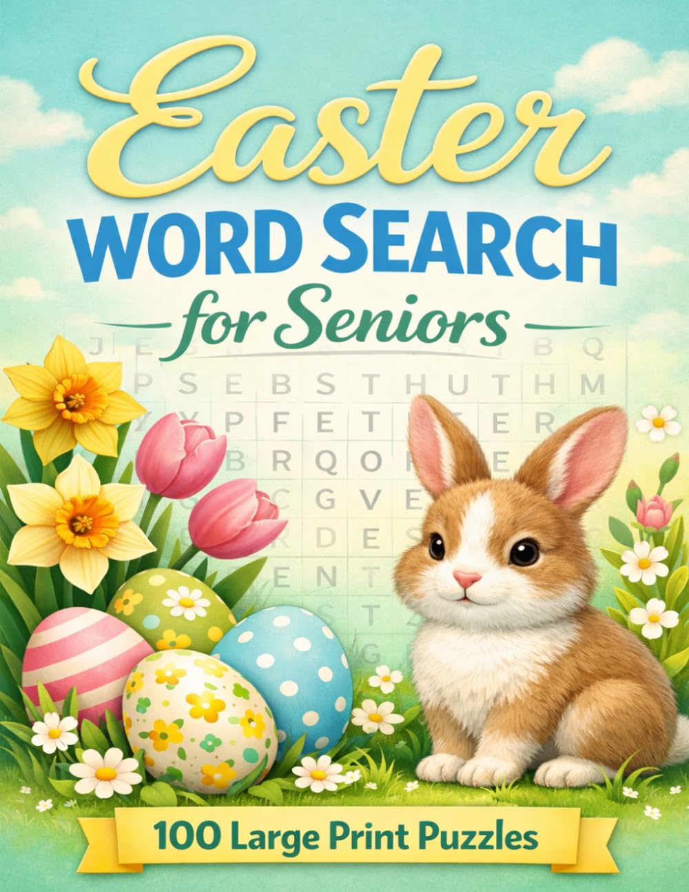 Easter Word Search for Seniors: 100 Large Print Puzzles for a Joyful Spring: Relaxing Easter Themed Word Find Puzzles with Solutions | Large Print for Easy Reading