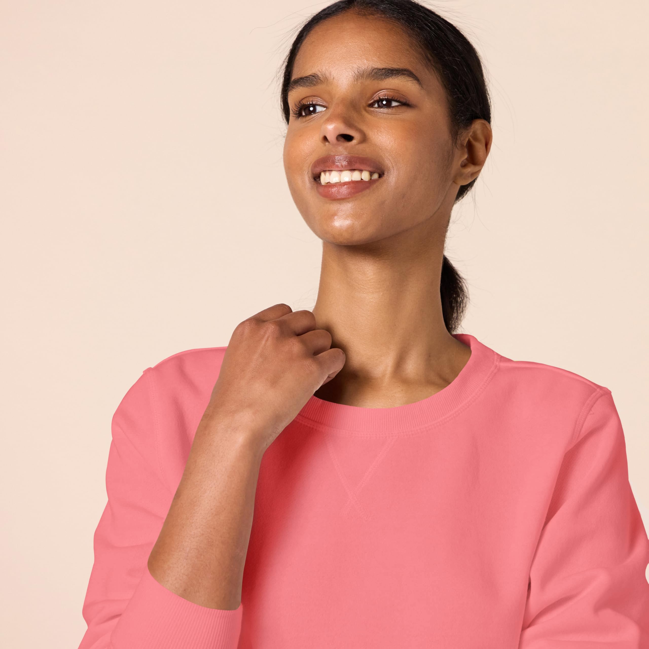 Amazon Essentials Mujer Sudadera con Cuello Redondo de Forro Polar (Disponible en Tallas Grandes) - 4