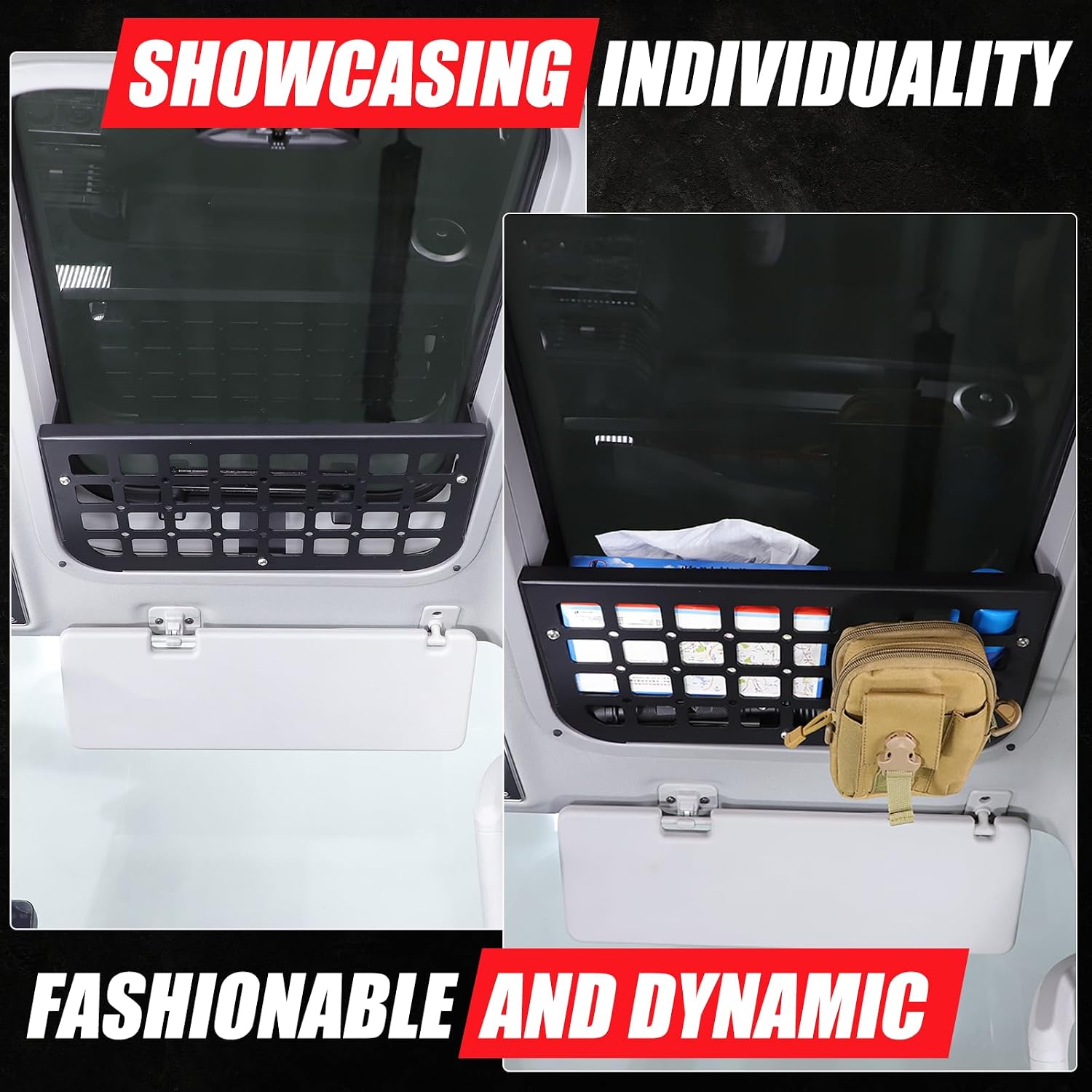 for INEOS Grenadier 2020-2024 Sunroof Multi-Function Rack, Co-Pilot Car Rooftop Cargo Carrier Sunroof Bag Holder Aluminum Alloy Interior Accessories(Right)