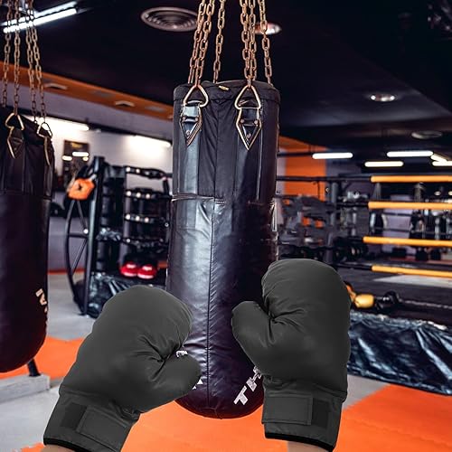 Miniatura 7 de Guantes de kickboxing profesionales, ligeros, portátiles, de entrenamiento, con cubierta de poliuretano antidesgarros, para hombres y mujeres,