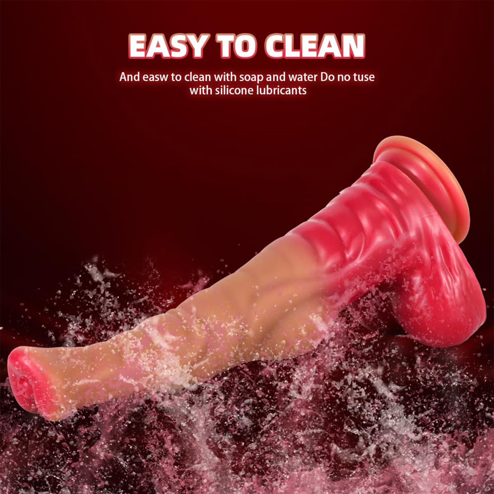 Dildo a forma di pene di cavallo in 3 misure S/M/L Dildo anale a forma di pene di cavallo Dildo a forma di animale G-Spot Butt Plug Plug anale SM Sex Toys for donne uomini coppie(L)
