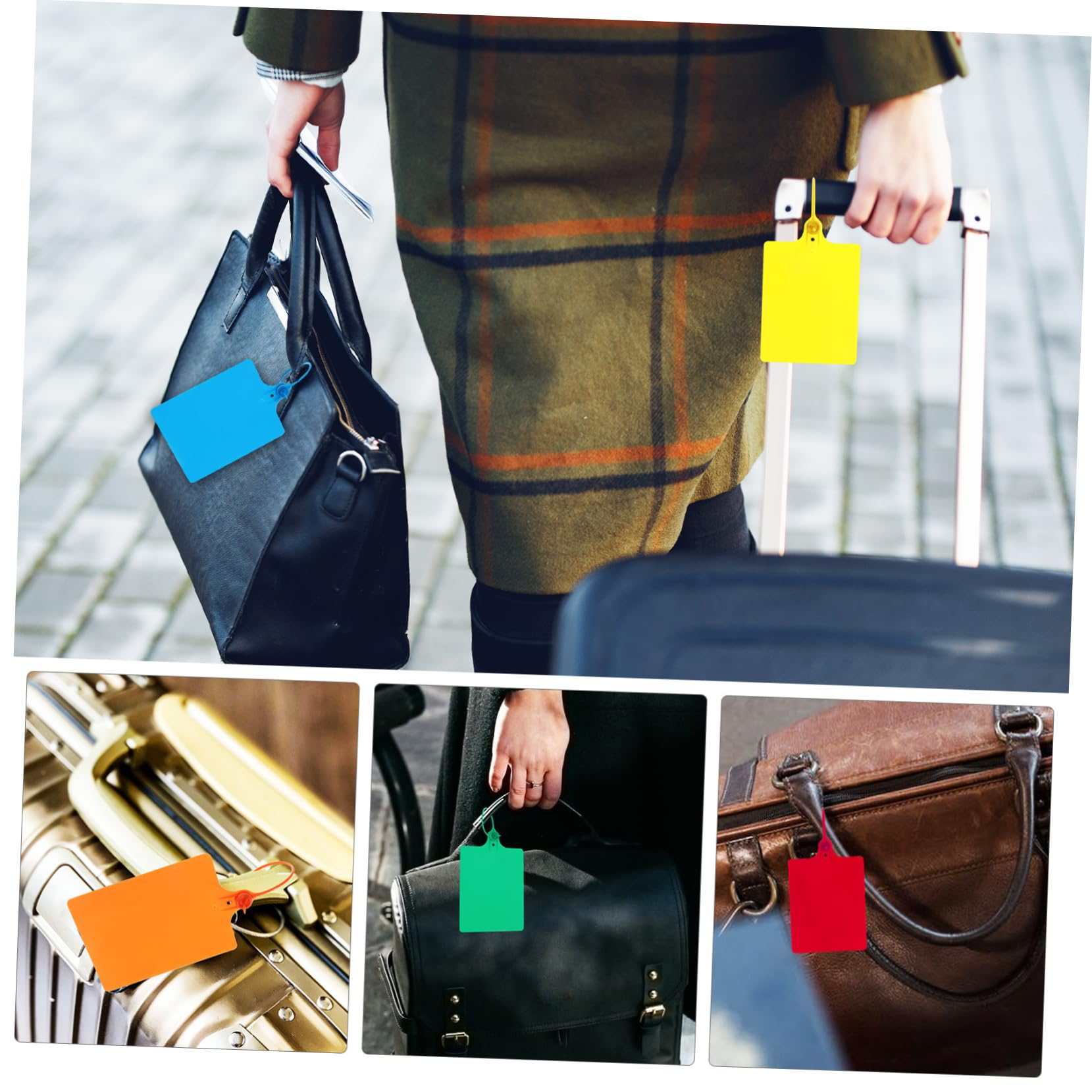 Gadpiparty 100 Pcs Waterproof Shipping Tags Wire Labels for Shelves White Tag String Easy Install