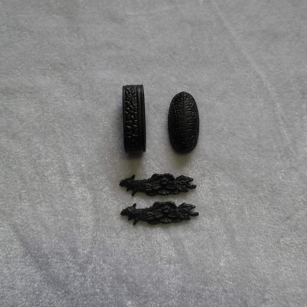 boyu JAPANESE SAMURAI SWORD KOSHIRAE –Fuchi Kashira Menuki HJ01-HJ77 (BTH61, 1.57in-1.45in, 1.49in-1.33in,)