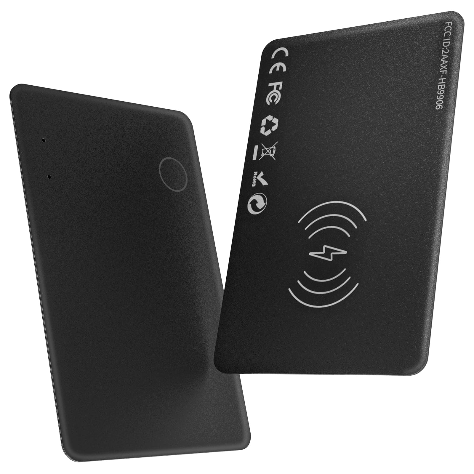 WAFTING Wallet Tracker Card, Ricaricabile senza fili Smart Localizzatore portafoglio compatibile con Apple Dov'è (solo iOS), Air Bluetooth tag Trova Oggetto per etichette per bagagli, Valigia (2 Pack)