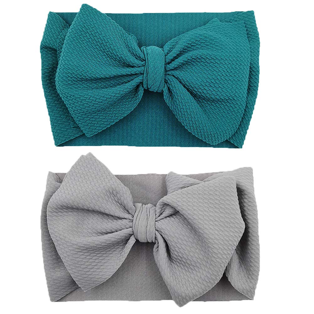 Baby Mädchen Schleife Stirnband Neugeborene Haarband Baby Turban Knoten Stirnband Nylon Elastic Headwraps für Kinder Haarzubehör - mehrfarbig - Einheitsgröße