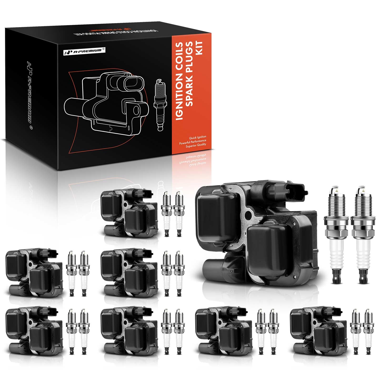 Amazon.com: A-Premium Set of 8 Ignition Coil Pack and Iridium