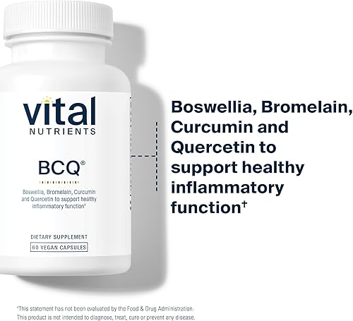Vista 14 de Vital Nutrients BCQ Bromelina, curcumina y quercetina Apoyo a base de hierbas para la salud de las articulaciones, los senos nasales