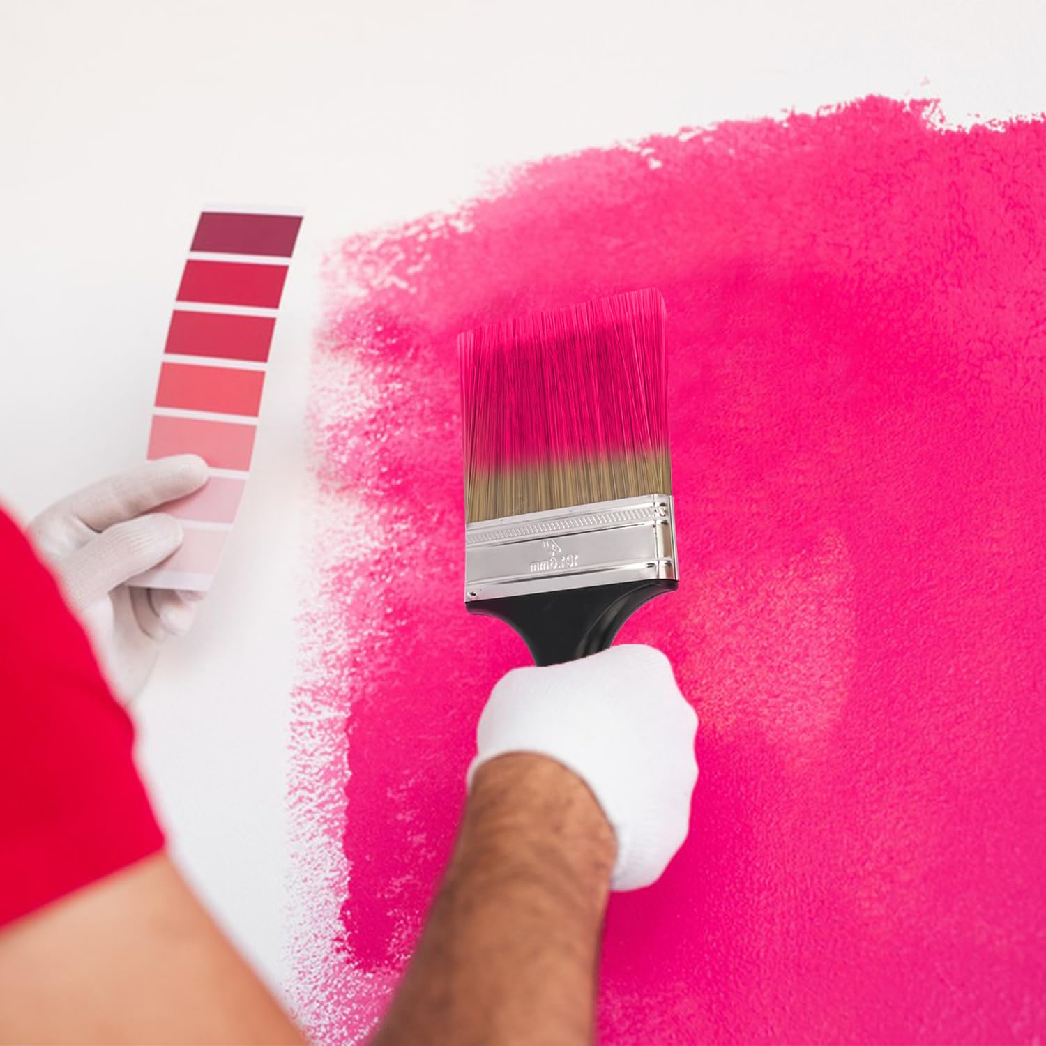 Paquete de 14 pinceles de pintura de 4 pulgadas, una gama profesional de pinceles de pintura de pared, pincel de pintura de cubierta y pinceles de virutas, herramientas de pintura perfectas para tu