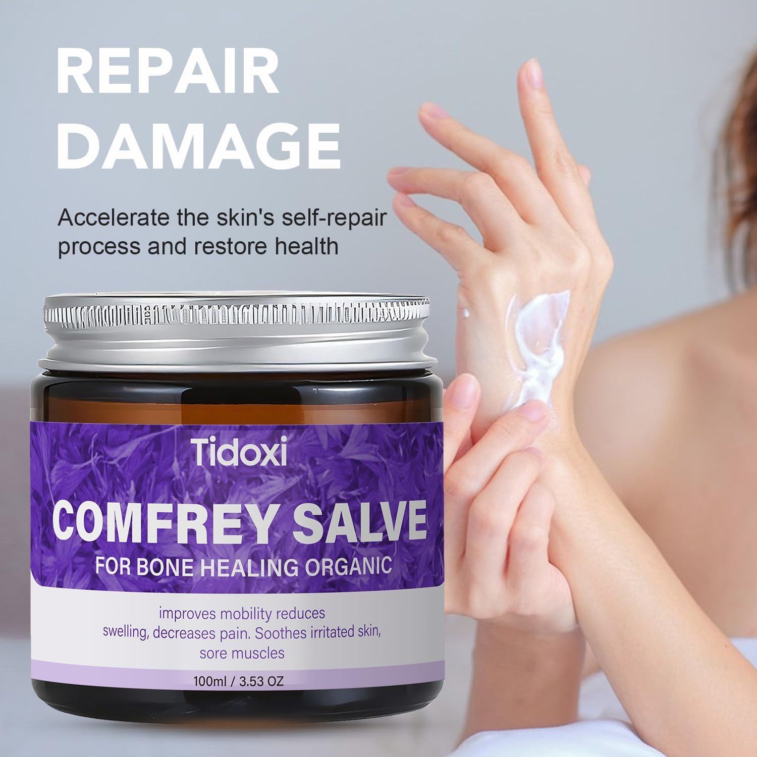 Salve Comfrey Organic,Comfrey Herbal Salve,Organic Formula,Organic Herbal Salve,Herbal Salve Comfrey 4oz - Ultra Potency - Image 2