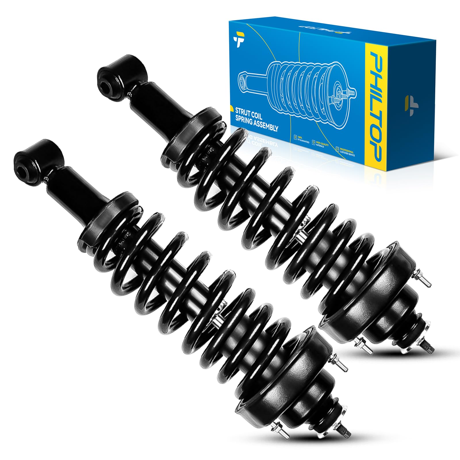 PHILTOP Rear Complete Struts Assembly with Coil Spring For 2002-2005 Ford Explorer 2002-2005 Mercury Mountaineer 171322 * 2-Quick Loaded Suspension‌
