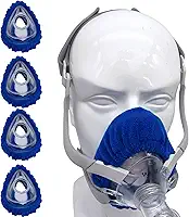 4 pacotes de máscaras cpap's Mask LinersTamanho único reutilizável máscara CPAP facial, macio e respirável, reduz o desempenho da pressão da máscara que os mantém confortáveis (rosa)