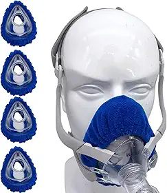 4 pacotes de máscaras cpap's Mask LinersTamanho único reutilizável máscara CPAP facial, macio e respirável, reduz o desempenho da pressão da máscara que os mantém confortáveis (rosa)