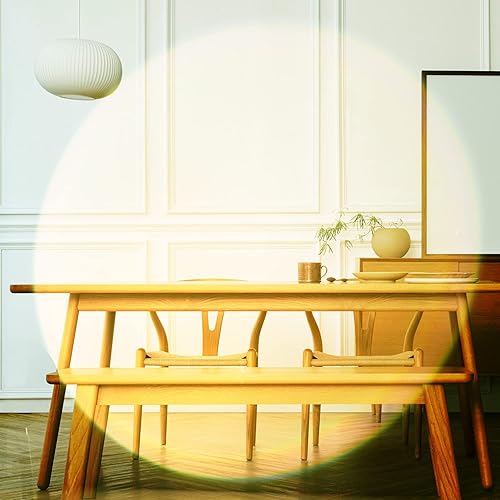 Miniatura 4 de Lámpara de proyección de puesta de sol - Rotación de 180 grados - Color del sol  LED  Iluminación de proyector de luz solar  Alimentado por USB  Luz