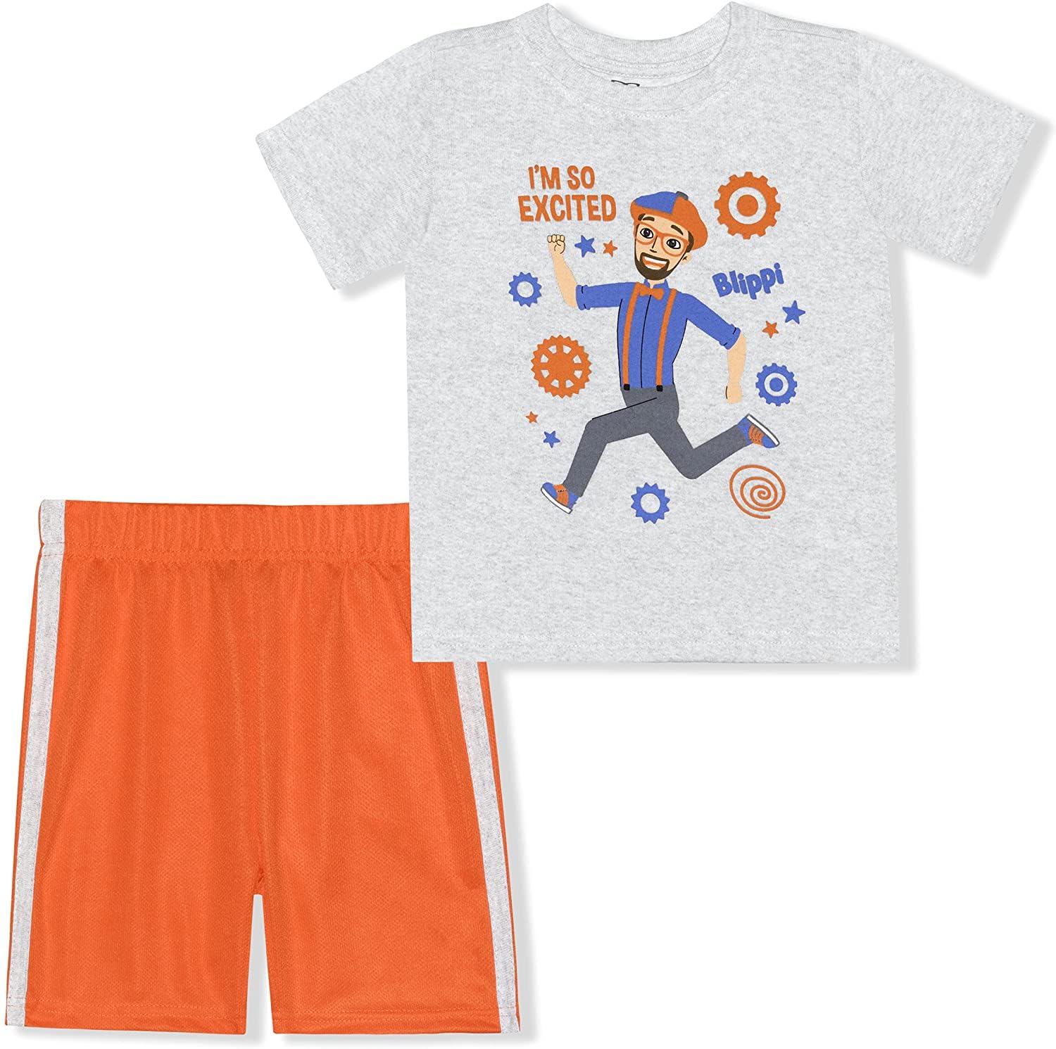 Blippi Boys Short Sleeve T-shirt and Short Set for Toddlers and Big Kids