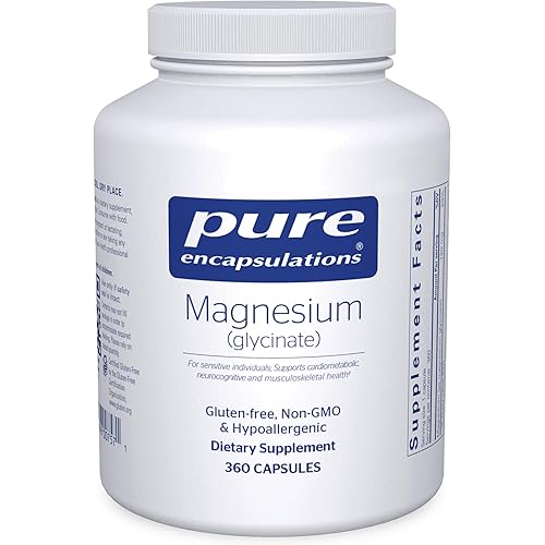 Pure Encapsulations Magnesium (Glycinate) - Supplement to Support Stress Relief, Sleep, Heart Health, Nerves, Muscles, and Metabolism* - with Magnesium Glycinate - 360 Capsules