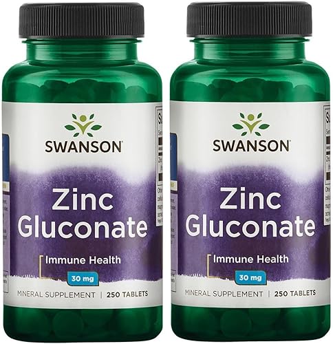 Swanson Gluconato de zinc  Suplemento mineral que promueve la salud de la próstata, la salud de la visión y el apoyo inmunológico  Forma de