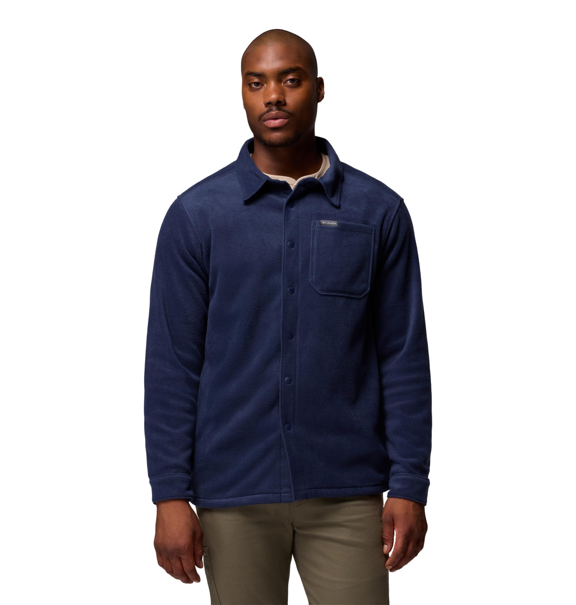 Columbia Men's Steens Mountain Solid Shirt Jacket, Collegiate Navy, 3X