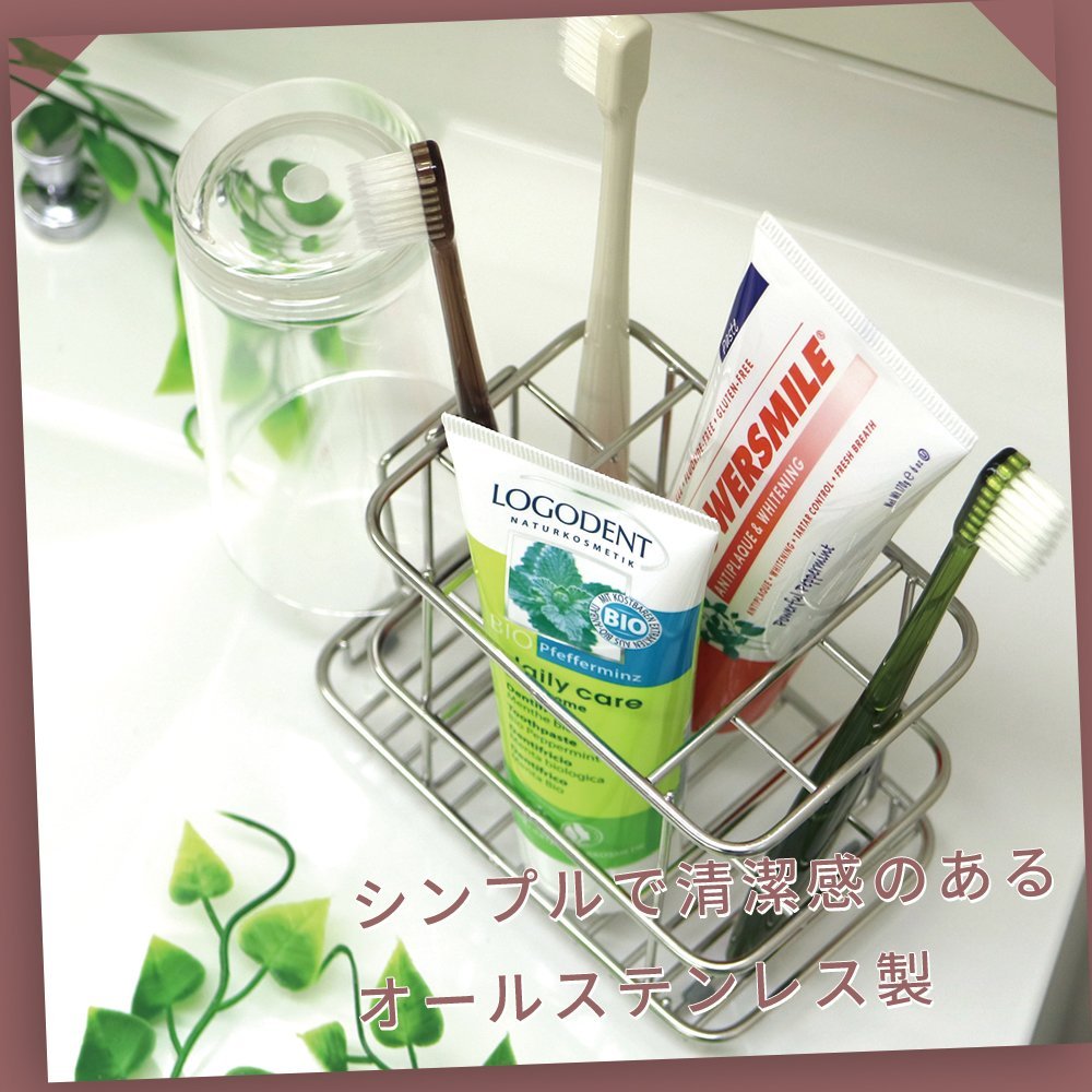 BB-083 montato in acciaio inox supporto spazzolino da denti (japan import)