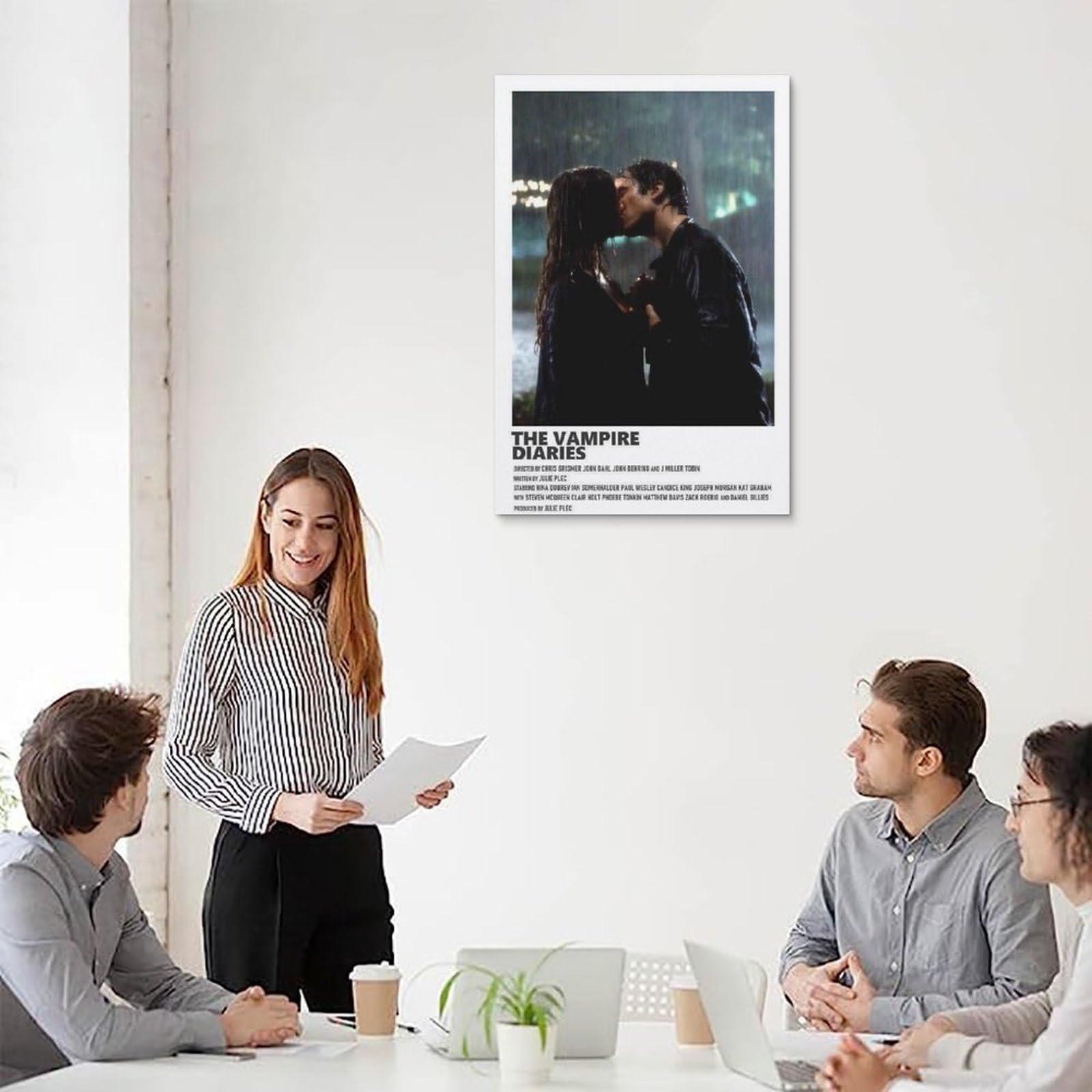 Poster Di Vampire Diaries - Stampa Su Tela Decorativa Per Soggiorno E Camera, Facile Da Appendere Senza Chiodi