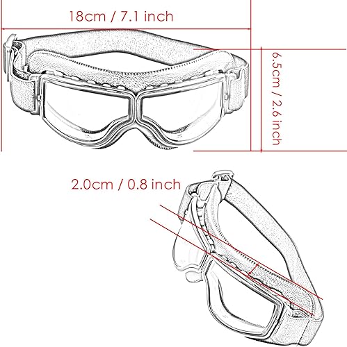 Miniatura 5 de Anteojos de seguridad para motociclismo, motonetas, medio casco clásico para Vespa, estilo aviador, plegable con lentes transparentes